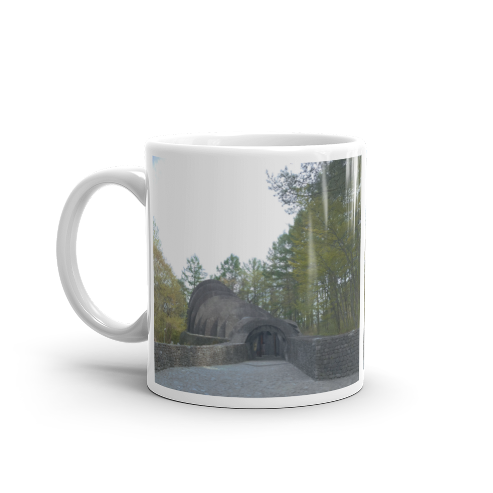 White glossy mug